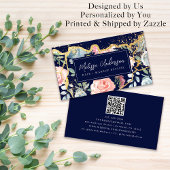 バラフローラ収集金ゴールドグリッターQRコード 名刺