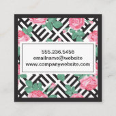 バラフローラ幾何学的パターン スクエア名刺 (裏面)