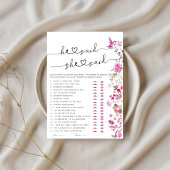 バラフローラ彼は彼女はブライダルシャワーゲームと言った