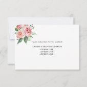 バラフローラ水彩結婚式RSVPカード 出欠カード (裏面)