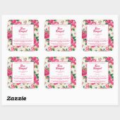 バラフローラ石鹸化粧品製品ラベル スクエアシール (シート)