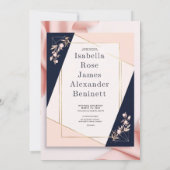 バラフローラ編集可能結婚式招待状カード 招待状 (裏面)