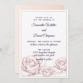 バラフローラ美しい結婚式招待状カード 招待状 (正面/裏面)