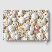 バラフローラ花柄金ゴールドピンク箔 ゲストブック (裏面)