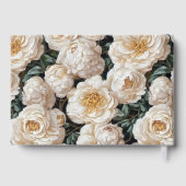 バラフローラ花模様金ゴールド実在アイボリー箔 ゲストブック (裏面)