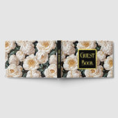 バラフローラ花模様金ゴールド実在アイボリー箔 ゲストブック (全面)