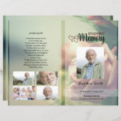 バラフローラ葬儀プログラムテンプレート (正面/裏面)