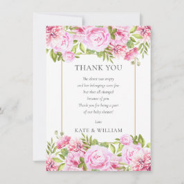 バラフローラ赤ちゃんシャワー詩 サンキューカード