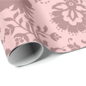 バラフローラ赤面ピンクパステルマウヴ薄紫 王室の ラッピングペーパー (ロールコーナー)