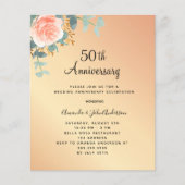 バラフローラ50周年結婚の招待状 (正面)