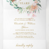 バラフローラ50周年記念結婚写真 三つ折り招待状 (内部中)