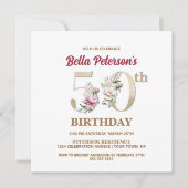 バラフローラB 50thバースデーパーティー 招待状 (正面)