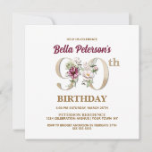 バラフローラB 90thバースデーパーティー 招待状 (正面)