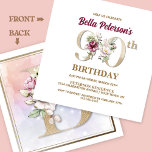 バラフローラB 90thバースデーパーティー 招待状<br><div class="desc">誕生祝いの名前の裏側に文字Bから始まるの名前を示すフローラモノグラムBデザインで完璧な90番バラを整理するエレガント。フローラ数字は招待状の中で使用され、お祝いの年齢を強調する。</div>