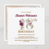 バラフローラE 18thバースデーパーティー 招待状 (正面/裏面)