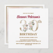 バラフローラE 30th誕生日パーティー 招待状 (正面/裏面)