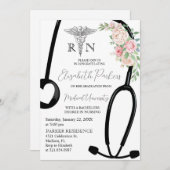 バラフローラRN看護学校卒業パーティー 招待状 (正面/裏面)