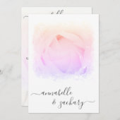 *~*バラフローラRSVP - QR AR8結婚式招待状 招待状 (正面/裏面)