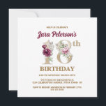 バラフローラZ 18thバースデーパーティーへの招待 招待状<br><div class="desc">Zで始まる誕生日の女の子の名前の裏側で紹介されたエレガントバラフローラモノグラムZデザインで完璧な18誕生祝いを整理する。フローラ数字は招待状の中で使用されエレガント、お祝いの年齢を強調する。</div>