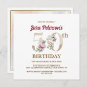 バラフローラZ 50th Birthday Partyへの招待 招待状 (正面/裏面)