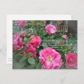 バラブッシュハッピーピンクローズ引用文ドイツ諺 ポストカード (正面/裏面)