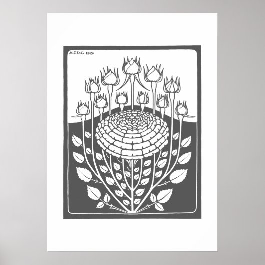 バラブッシュ(1919)ジュリー・デ・グラーグヴィンテージ・ウッドカット ポスター (正面)