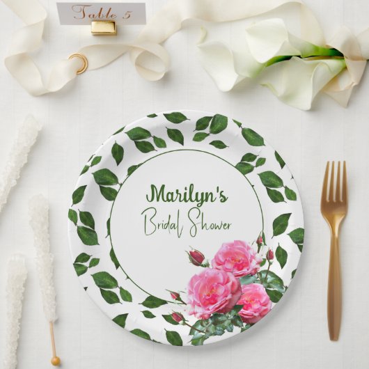バラブライダルシャワーカスタム紙プレート ペーパープレート (ウェディング)