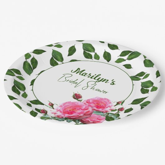 バラブライダルシャワーカスタム紙プレート ペーパープレート (アングル)