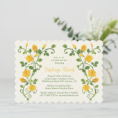 バラブライダルシャワー招待 | 黄色の水色 招待状 (スタンド正面)
