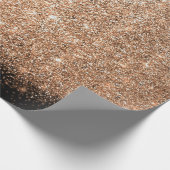 バラブラックメイクアップ紙吹雪グリッター美しい銅 ラッピングペーパー (角)