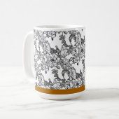 バラブランチグレースケールカスタム コーヒーマグカップ (正面左)