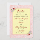 バラブルガンディーイエローフローラ結婚式招待状 招待状 (裏面)