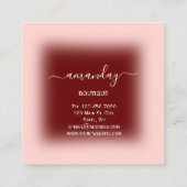 バラブルゴーニュファッションブティックショップクロスハンガー スクエア名刺 (裏面)