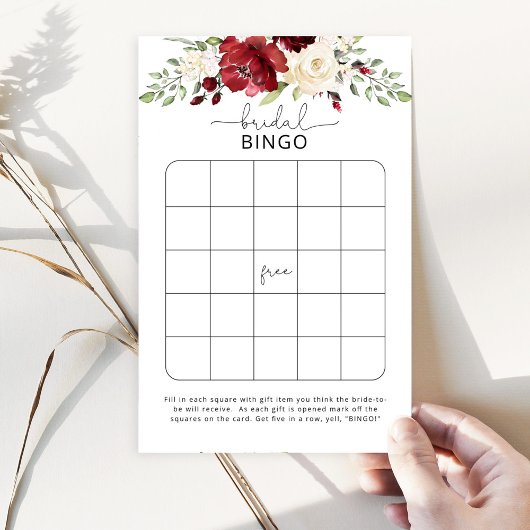 バラブルゴーニュブライダルシャワービンゴゲーム