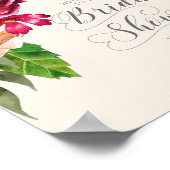 バラブルゴーニュ結婚/クリームブライダルシャワーID584 ポスター (角)