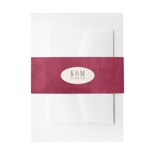 バラブルゴーニュ結婚/クリームID584 招待状ベリーバンド (正面例)