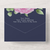 バラブルーオールインワン結婚式招待状 オールインワン招待状 (裏面)