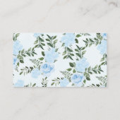 バラブルーサファリベイビーシャワーおむつラッフルインサート 名刺 (裏面)