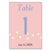 バラブルー水玉模様結婚ズ テーブルナンバー (裏面)