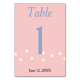 バラブルー水玉模様結婚ズ テーブルナンバー