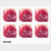 バラブロッサム写真ブライダルシャワーシール スクエアシール (シート)