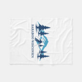 バラブーウィスコンシンスキーリゾートスキースキーヤーTシャツ_ フリースブランケット (正面(横))