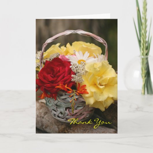 バラブーケサンキューカー空白のド サンキューカード (正面)