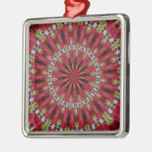 バラブーケ万華鏡のように千変万化するパターンアンダーグラス1 メタルオーナメント (左)