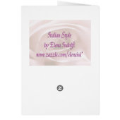 バラブーケ結婚のメニュー (裏面)