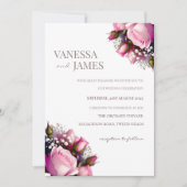 バラブーケ結婚式招待状 招待状 (正面)