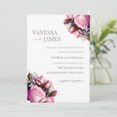 バラブーケ結婚式招待状 招待状 (スタンド正面)