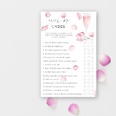 バラプロセッコ – ブライダルシャワーゲームの上または下