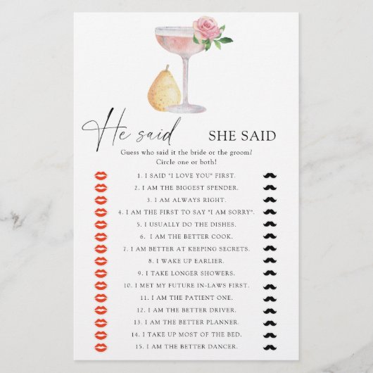 バラプロセッコ – 彼は彼女はブライダルシャワーと言った (正面)