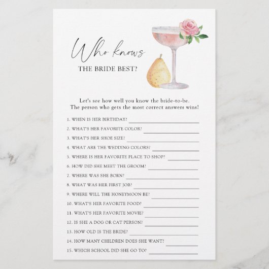 バラプロセッコ – 誰が花嫁ゲームを知っ最高のている (正面)